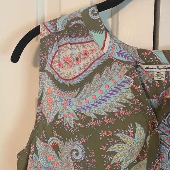 AEO paisley button up tank - Picture 6 of 8